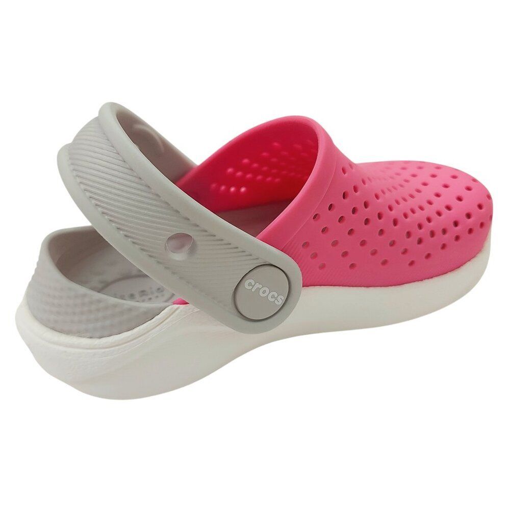 Crocs Literide Clogs Sandals Little Kids 6 Pink White - Picture 3 of 11